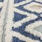 Homeroots 4 ft. Round Blue & Cream Stripe Diamond Area Rug 396174 - alternate 2